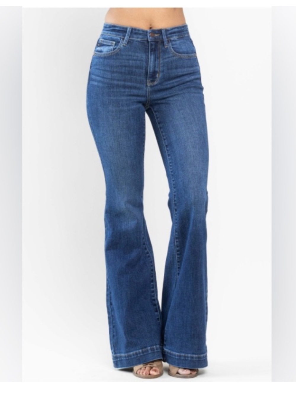 Judy Blue HW Wide Hem Flare Jeans Size 16W Women’s Plus EUC